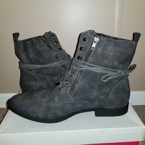 JustFab Grey Taven Booties - Picture 5 of 8